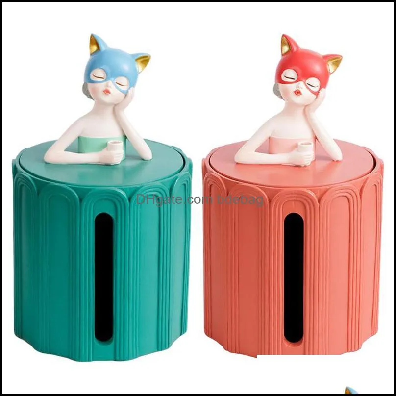 nordic cute statue box covers home decor tissues holder napkin case