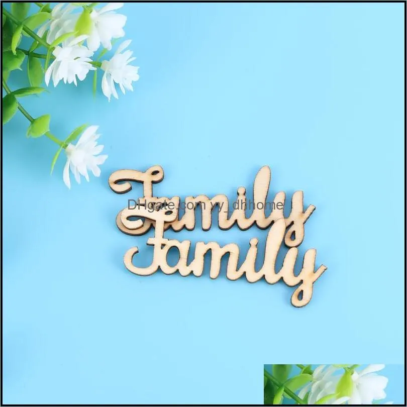 pack of 10 diy beautiful words family printed wood chip tag sign for craft kitchen homeparty