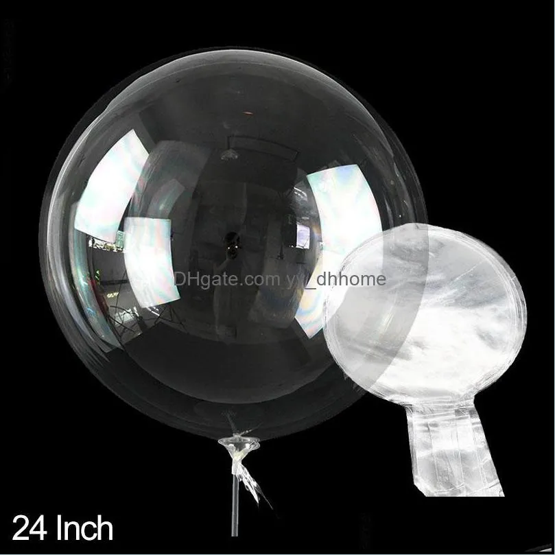 10pcs 18-24inch transparent bobo bubble balloon clear inflatable air helium globos wedding birthday baby shower