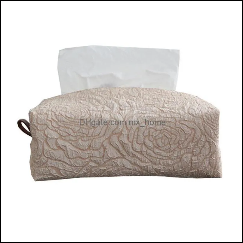 nordic creative embossed rose decorative box cosmetic storage table napkin paper towels car