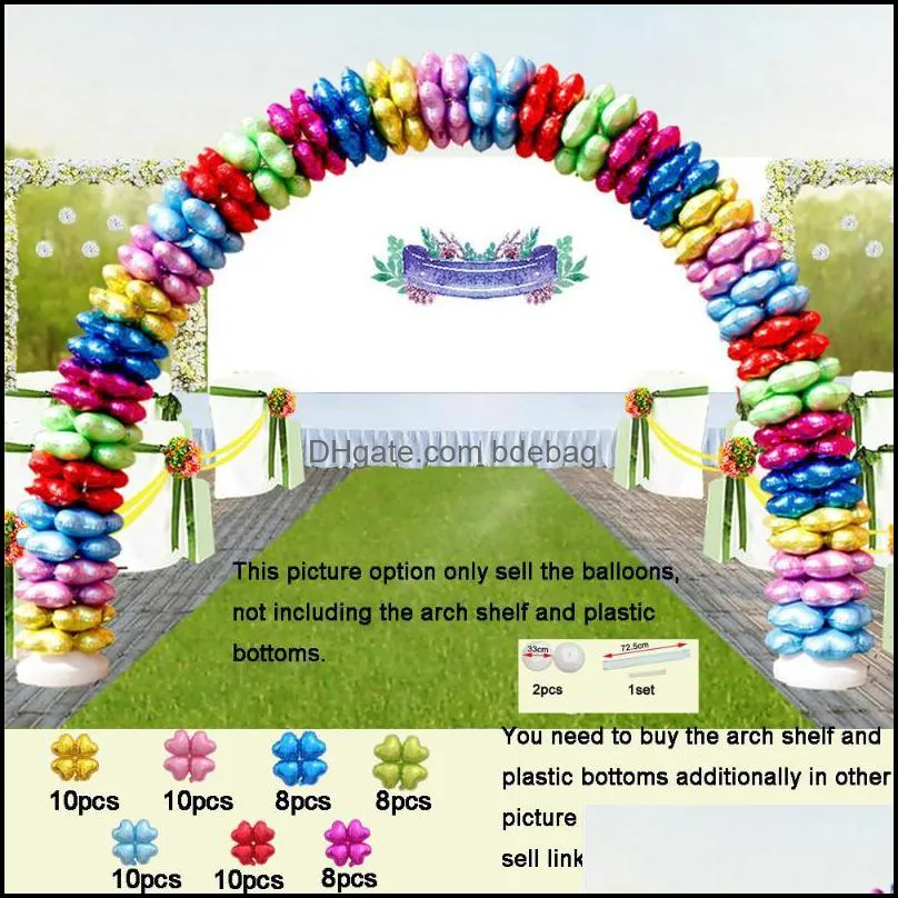 balloon arch set wedding decorations flower birthday home graduation kids adult clover foil garden ceremony dq55