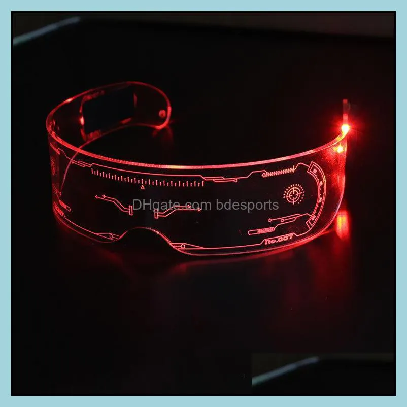 led luminous glasses el flashing neon bar light up rave costume decor dj sunglasses