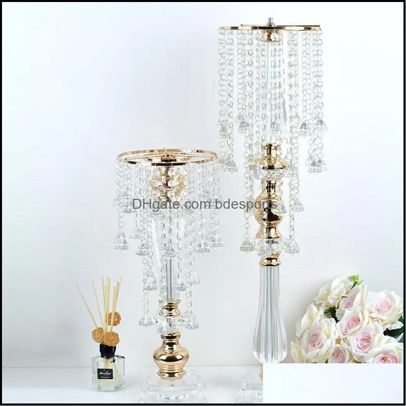10pcs 76 cm 50cm tall crystal wedding flower stand luxury table centerpiece for marriage event