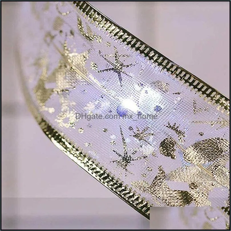 fairy string lights waterproof 40 led 4m copper wire ribbon bows for weddings holiday christmas tree decorations