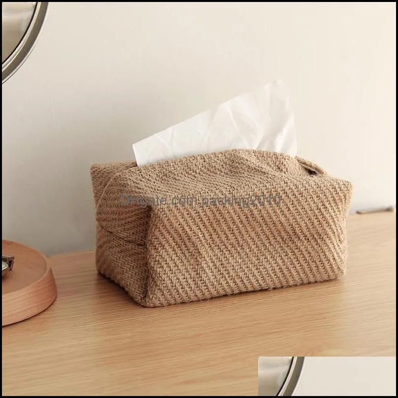 simple cotton linen cloth art box homestay pumping storage bag creative home living room