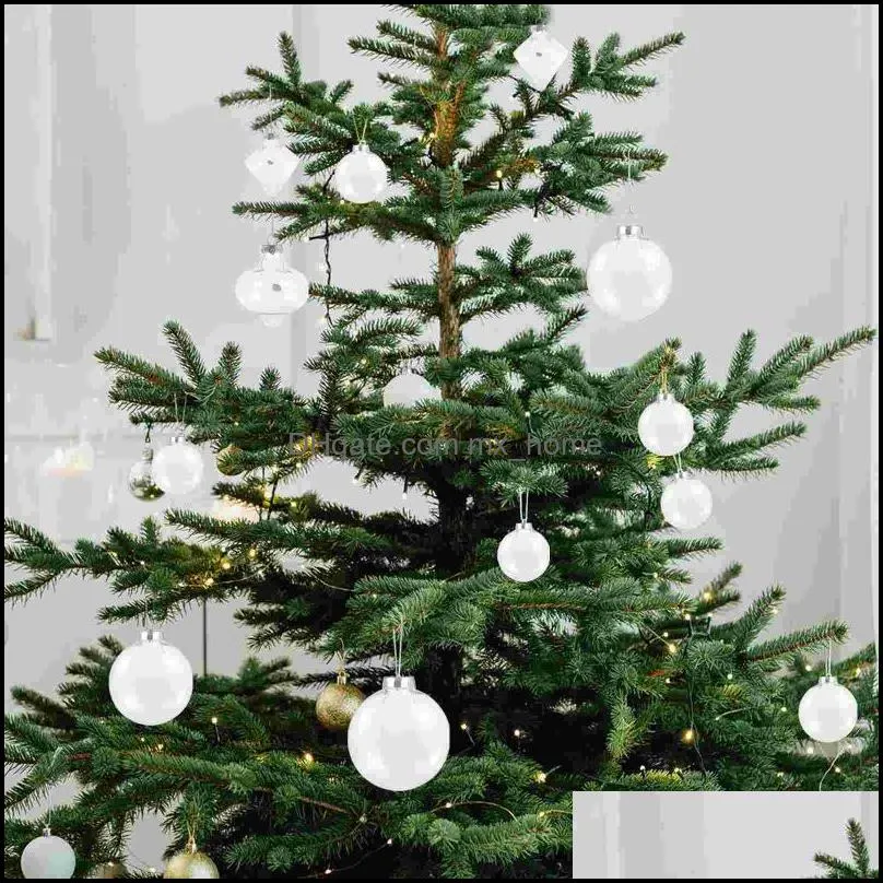 16pcs clear xmas ornament balls christmas diy projects hanging po props