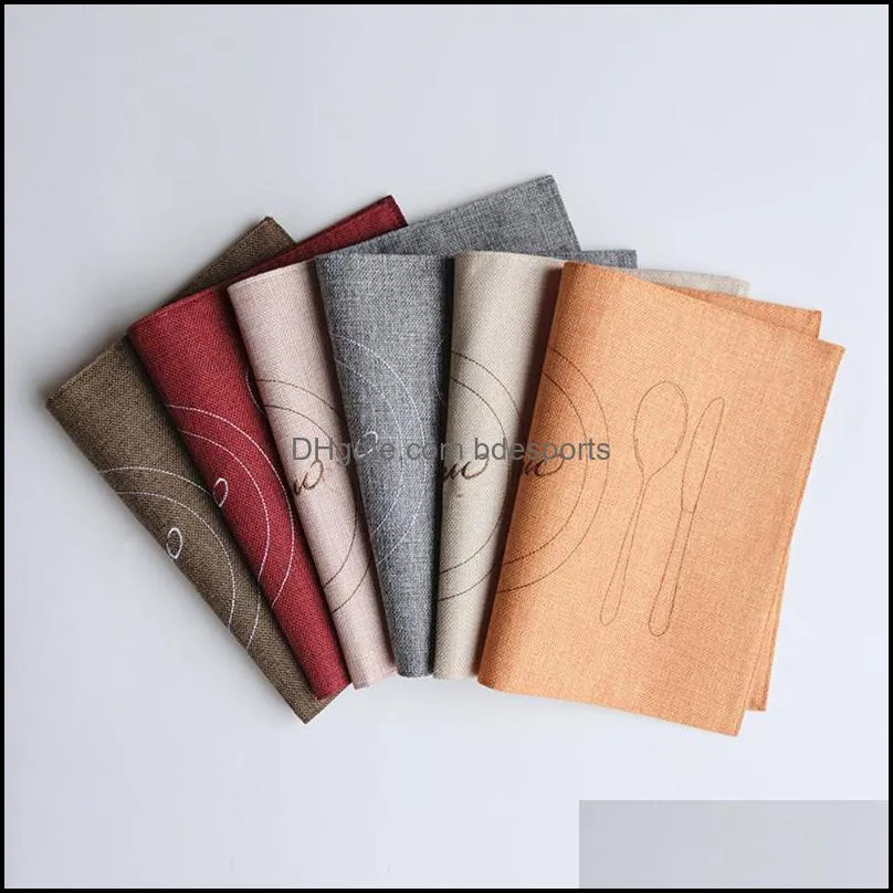 table mat fabric light luxury placemat linen heat insulation japanese style ins wind nordic household cotton and square