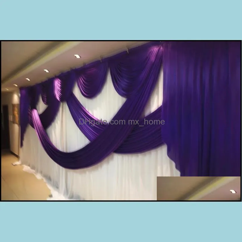 fashion 3 x 6 m wedding backdrop centerpiece swags curtain celebration stage drapes supply