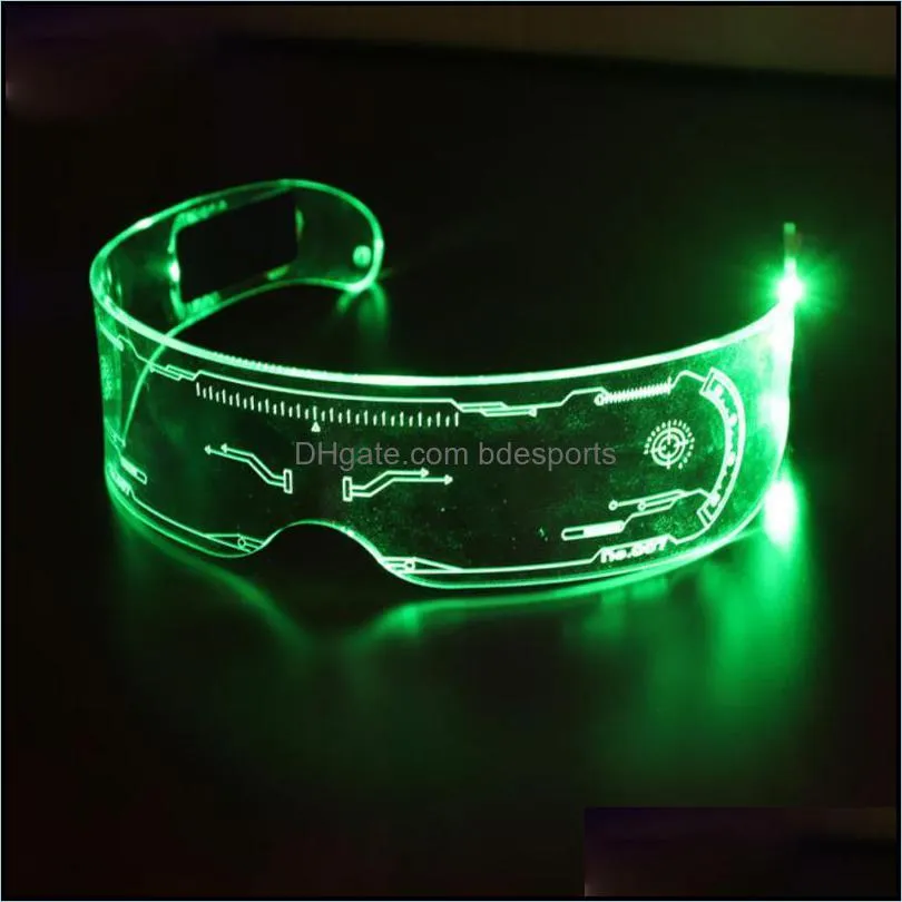 led luminous glasses el flashing neon bar light up rave costume decor dj sunglasses