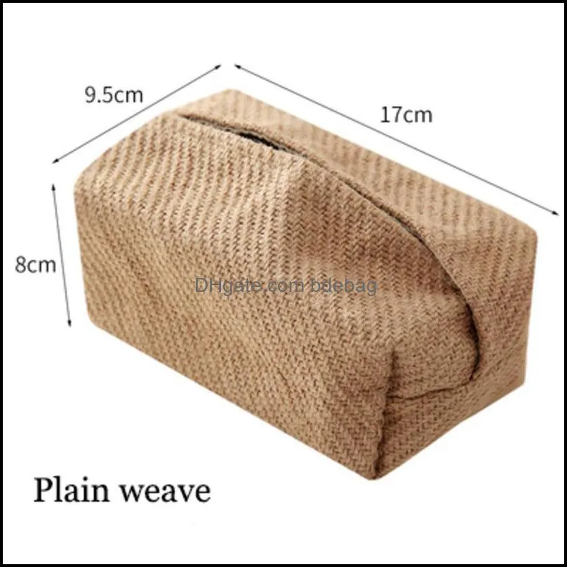 cotton and linen pumping box fabric simple weaving home decoration toilet paper storage container office car