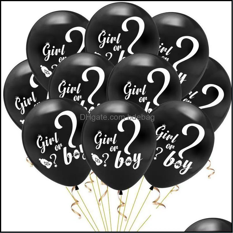 12 inch question mark boy or girl confetti sequin baby shower sex gender reveal balloon birthday decorations adult