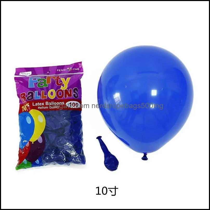 30pcs est dark blue latex balloons matte pure round balls wedding birthday decoation supplies global