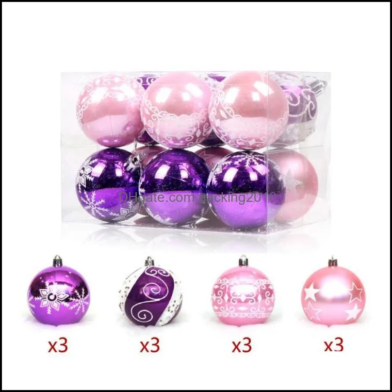 12/60pcs christmas balls tree ornaments xmas decorations hanging pendants year ball