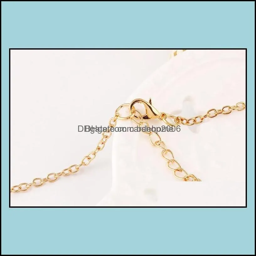 Pendant Necklaces Gold Chain Necklace Heart Korean Jewelry I Love You To The Moon And Back Sier Women Men Choker Drop Deli Carshop2006