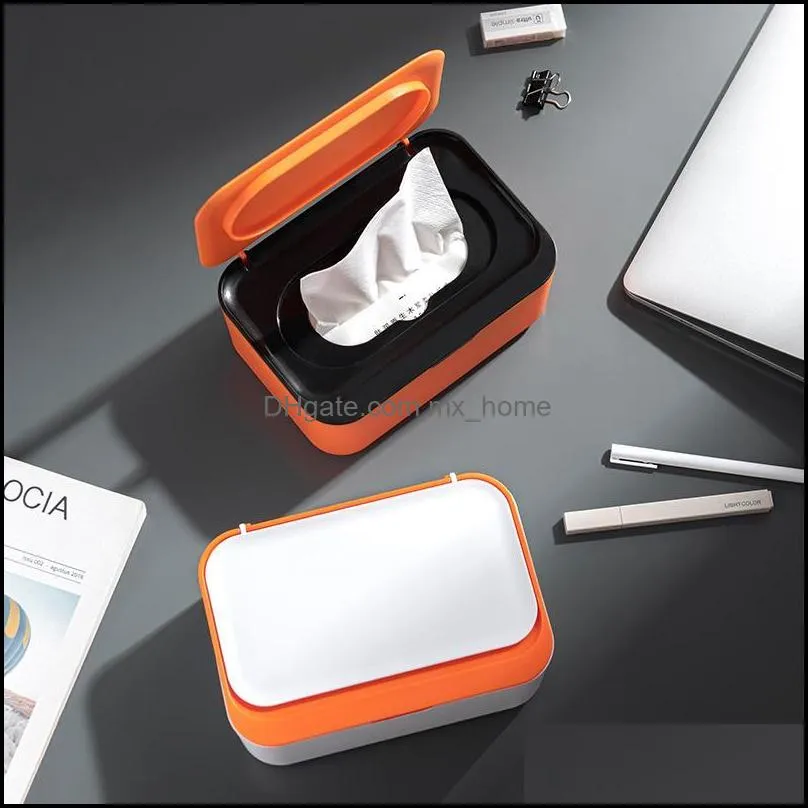 storage box multifunctional with lid dust-proof sealing wet mask desktop coffee table napkin tray kitchen