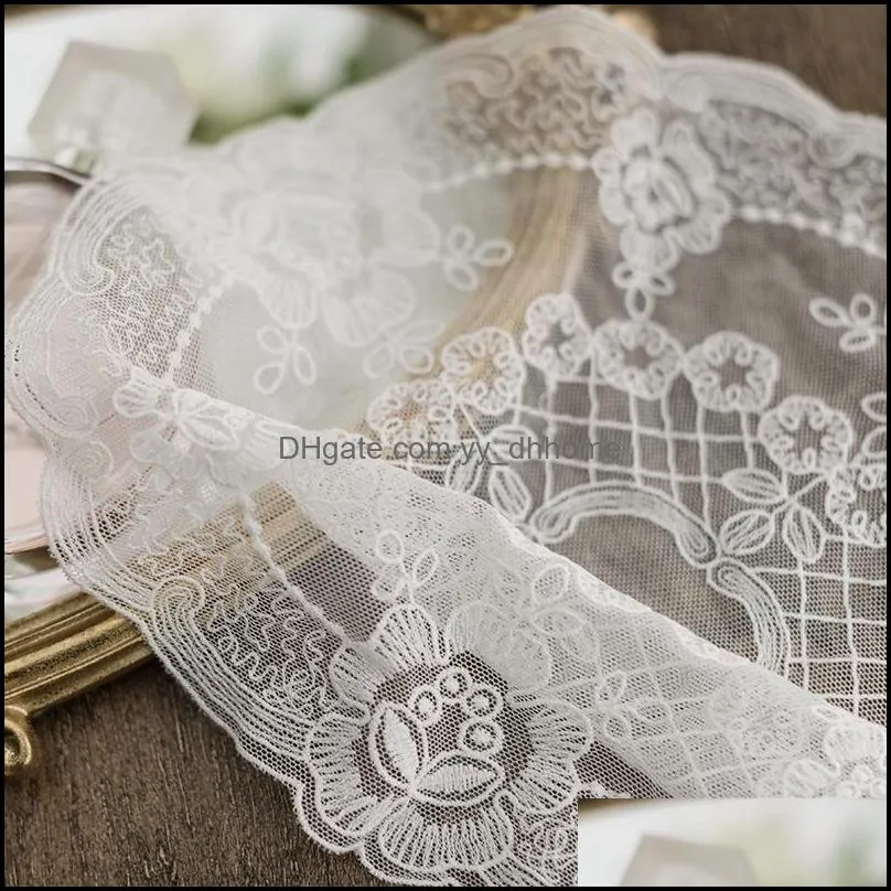 anti-slip drinkware lace round placemat embroidered table place mat pad tableweare nordic ins desktop decoration