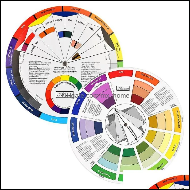 mixed guide wheel for painting color matching pigment blending palette chart