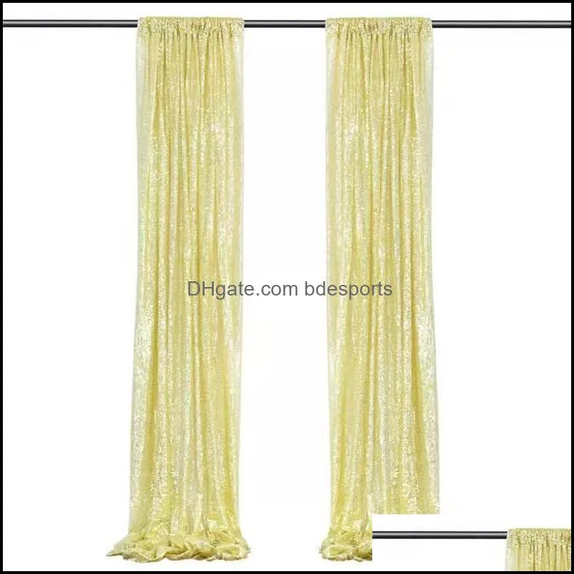 2 pieces eternal gold sequin backdrop curtain panels stage 2ftx8ft wedding background drapes for christmas