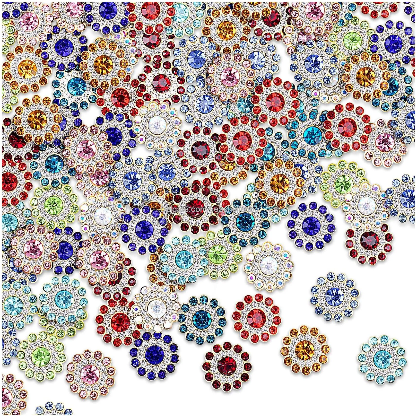 pink pearl rhinestone buttons metal crystal embellishments buttons flat back flower rhinestone buttons for jewelry making clothes bags shoes supplies and wedding diy 0 87/ 22 mm