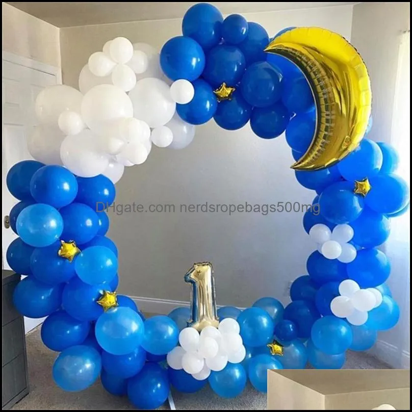 30pcs est dark blue latex balloons matte pure round balls wedding birthday decoation supplies global