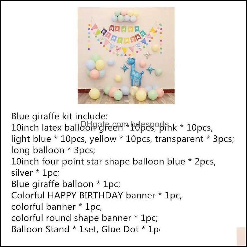 kids birthday boy girl blue pink baby show mint candy balloon pastel color