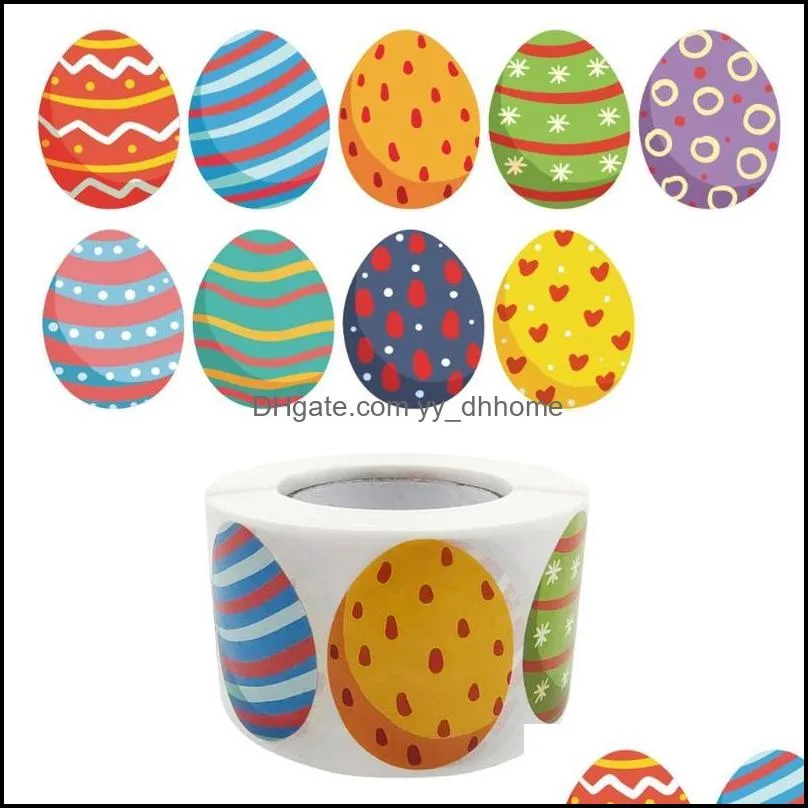 500pcs happy easter stickers eggs self adhesive sticker candy label