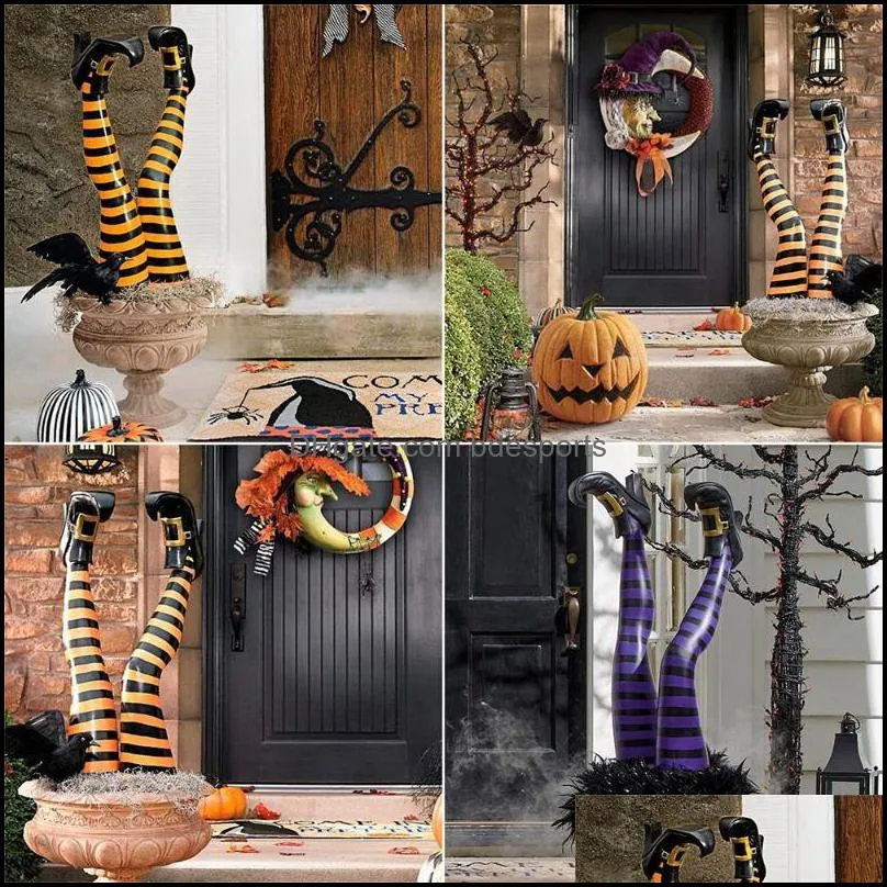 evil witch legs front yard courtyard lawn garden props halloween outdoor and indoor festival supplies