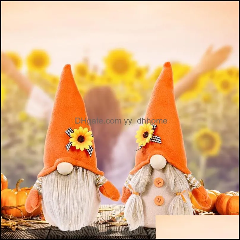 harvest festival autumn sunflower faceless doll mall bar home thanksgiving halloween for