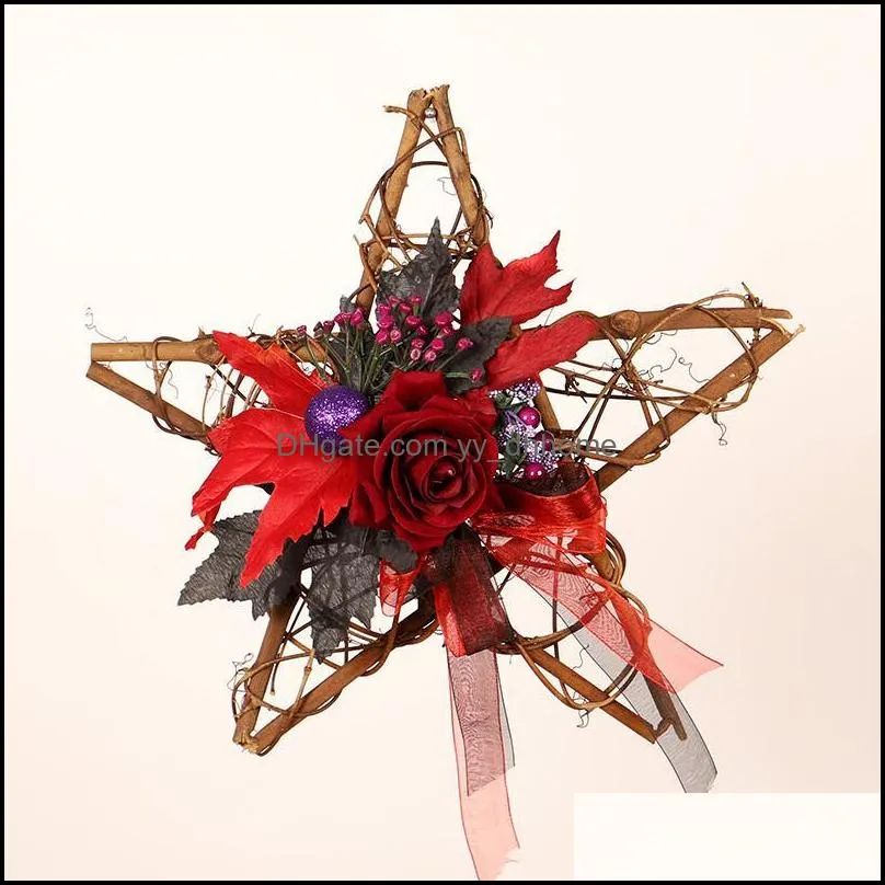 diy ornament decor star shape light hanging props handicrafts festival pentagram pendant indoor