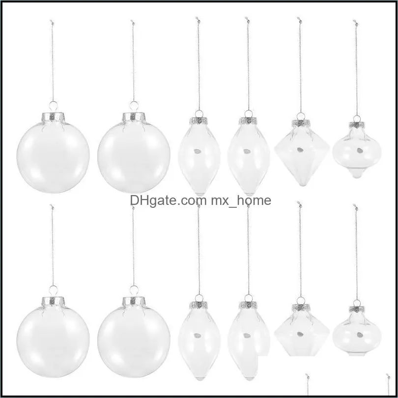 16pcs clear xmas ornament balls christmas diy projects hanging po props