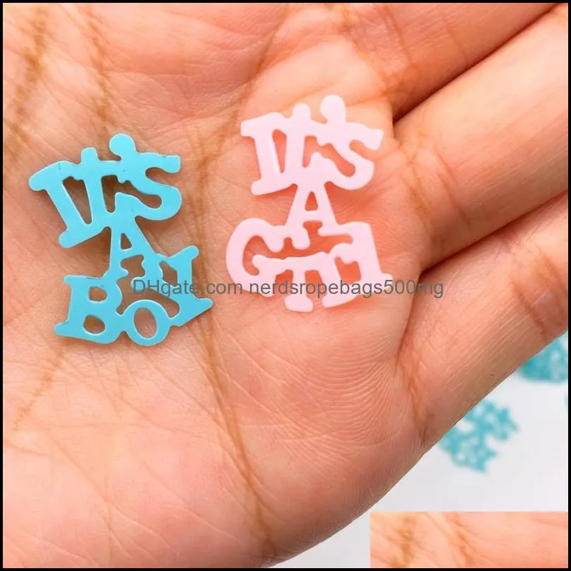 15g/bags it`s a girl / boy confetti for gender reveal supplies pink sprinkles baby shower