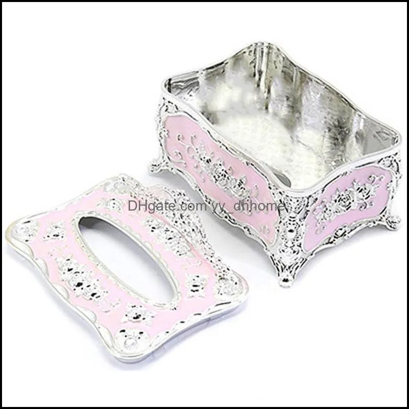 2021 home retro chair shape 3d carving flower box paper towel holder organizer kitchen napkin container