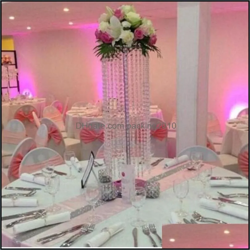 pcs 110cm diameter crystal wedding road lead acrylic centerpiece for event decorationparty