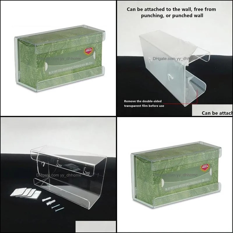 glove paper storage box labor insurance display acrylic dispenser rack wall mountable holder