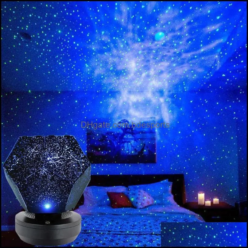 fun with starry projector lamp monochrome blue rotating romantic light night dream costume year g1g2