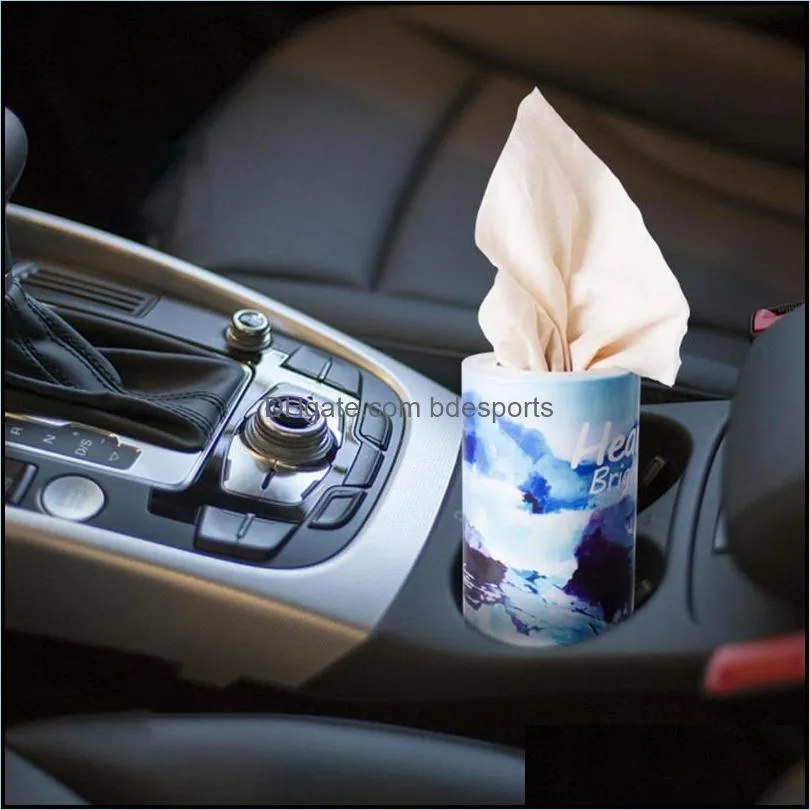3-layer disposable car box cup holder cylindrical storage 180 sheets supplies 158mm x 190mm