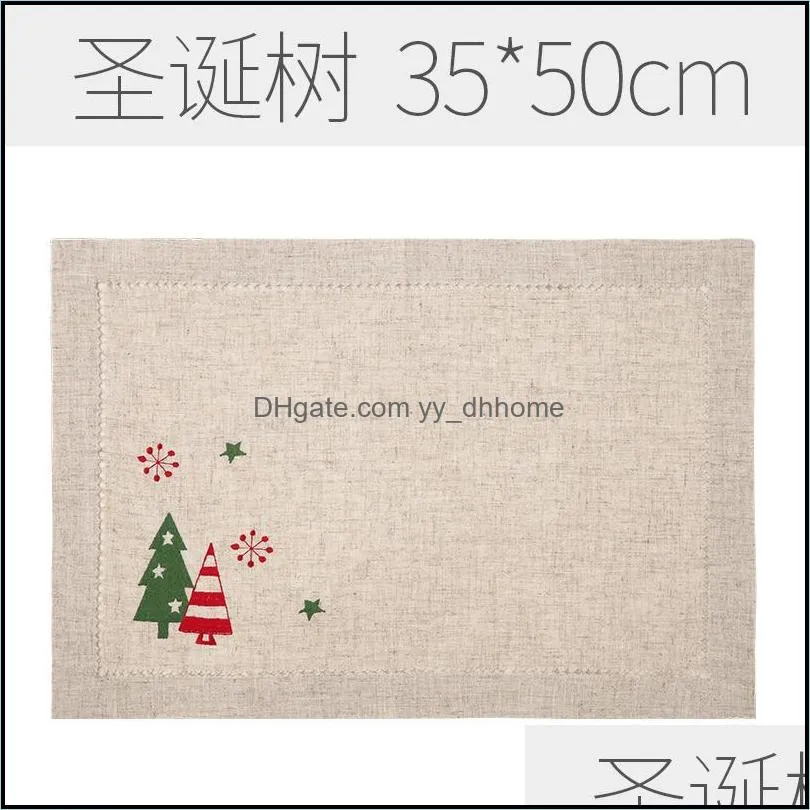 Christmas Mat Anti Scalding And Heat Insulation Nordic Cloth Table Pography Western Food Cup