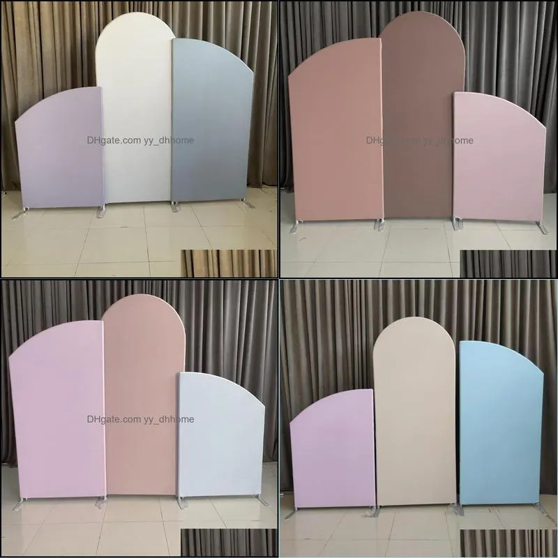 Three Pieces Of Color Mixing Tension Fabric Pography Background Arch Backdrop Po BoothParty