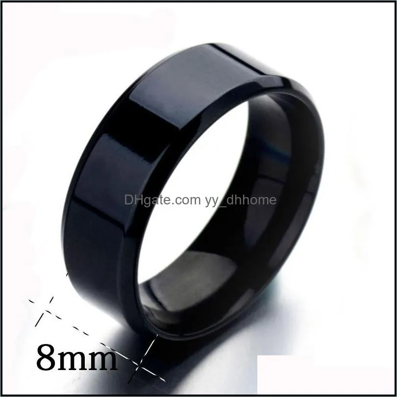 6mm 8mm Gold Silver Black Tungsten Stainless Steel Rings for Women Men Simple Glossy Engagement Rings Fashion Jewelry Gift
