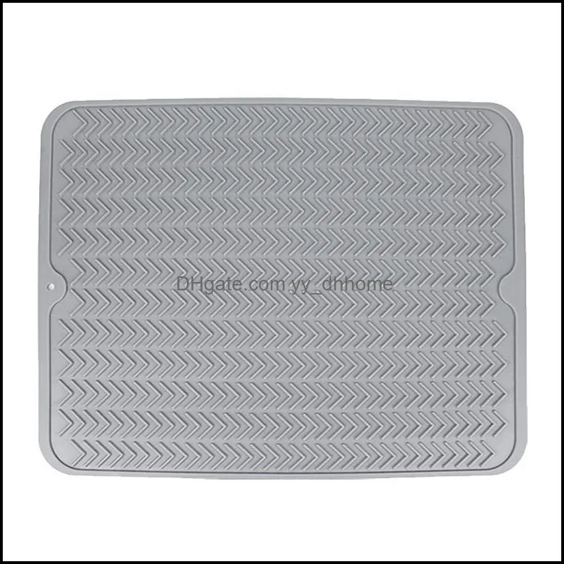 1 Pcs Silicone Sink Mat Drying Kitchen Table Tableware Dish Pad Wash Basin Non-Slip Placemat