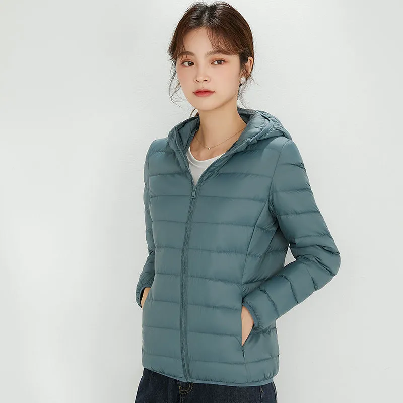 LL Women's Yoga Short Thin Down Jacket Outfit Solid Color Puffer Coat Sports Winter Outwear S-4XL