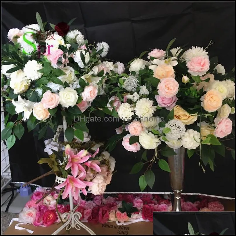 SPR 35cm Fashion Artificial Table Centerpiece Flower Ball Wall Backdrop For Wedding