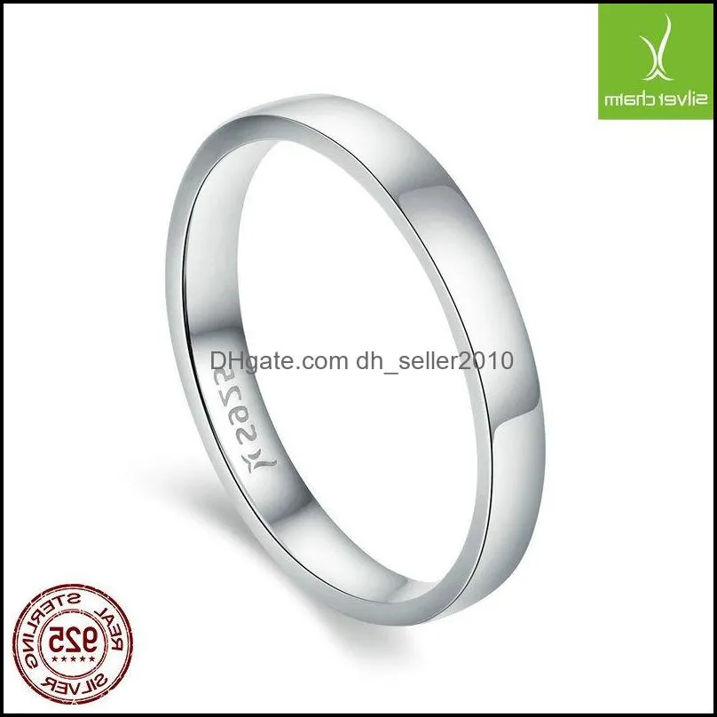 High Quality 925 Sterling Silver Wedding Ring Classic Round Finger Ring Women Engagement Jewelry Gift 2001 Q2