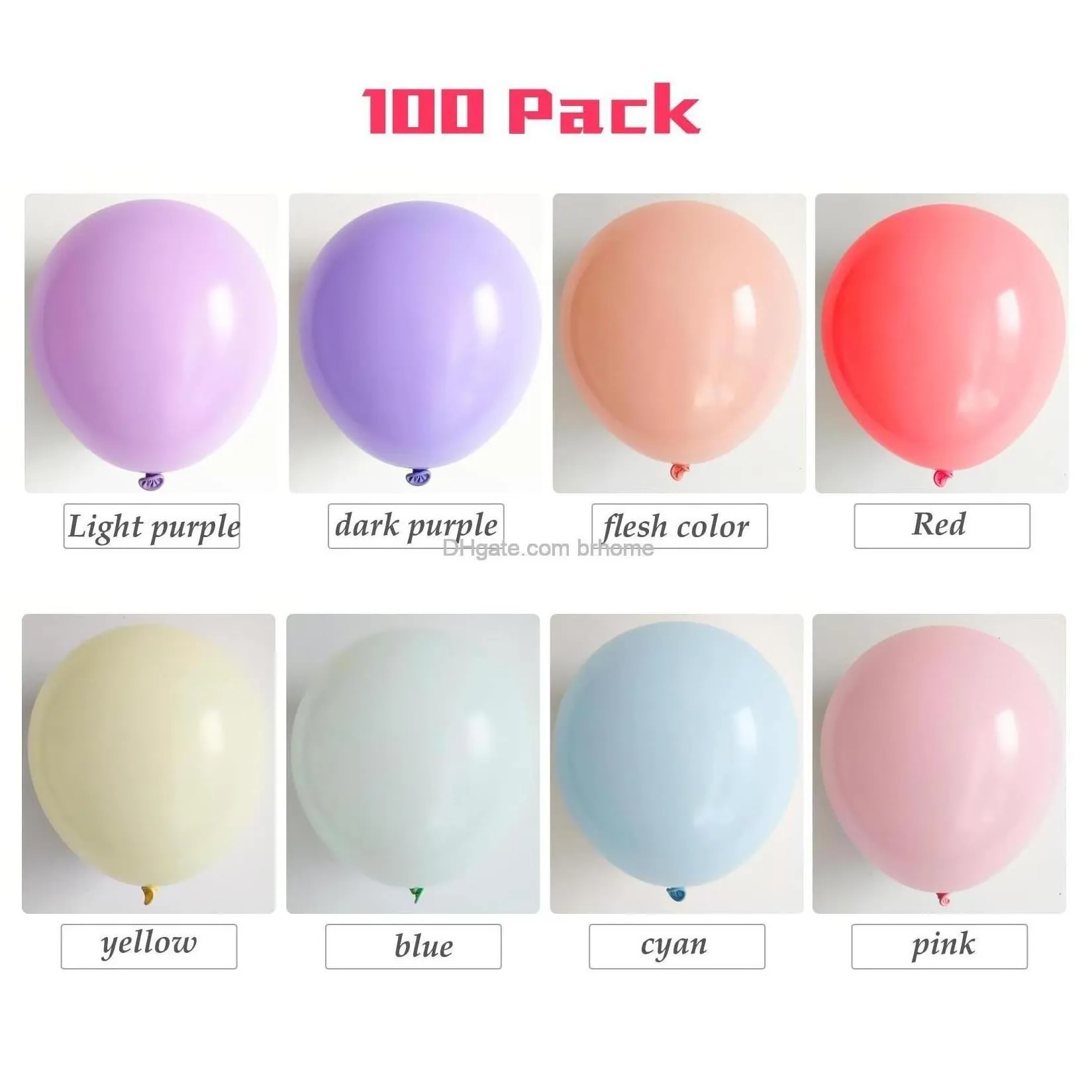 party balloon 10in latex balloons assorted color decoration balloons kit for birthday wedding christmas party including mixed color yellow orange blue pink red green and purple