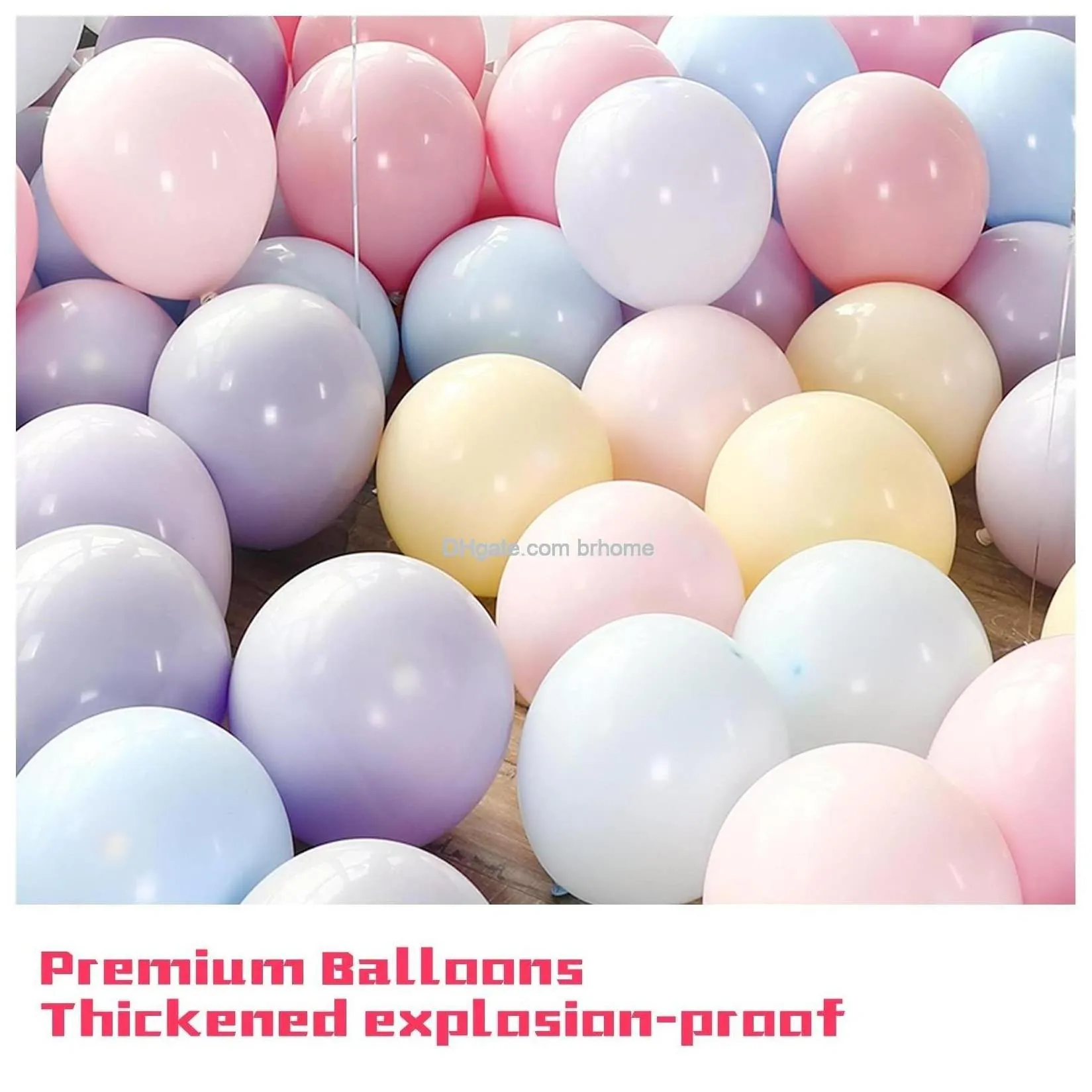 party balloon 10in latex balloons assorted color decoration balloons kit for birthday wedding christmas party including mixed color yellow orange blue pink red green and purple