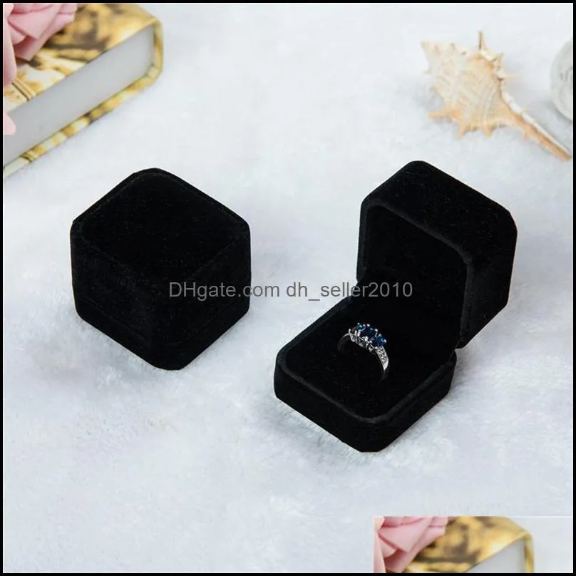 Velvet Jewelry Boxes cases For only Rings Stud Earrings Jewelry Gift Packaging Display 318 Q2