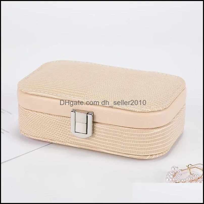 Jewelry Pouches Bags Mini Organizer Box PU Leather Princess Dressing Birthday Gift Earring Ring Collection