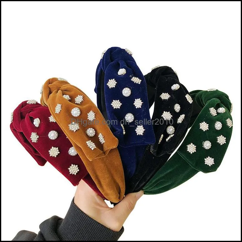 Fashion Women Hairband Big Bowknot Headwear Headbands Rhinestone Hair Accessories Luxurious Turban Haires Hoop Wholesale 2484 Y2