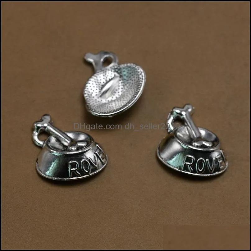 100pcs/lot Mixing Animal Dog Paw Prints & bones & dog bowl Charm Pendant Necklace Bracelet DIY Jewelry Making Finding A40