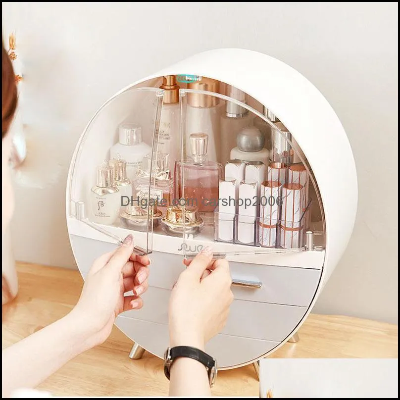 Cosmetics Rack Desktop Dustproof Lipstick Mask Dressing Table Skincare Drawer Makeup Jewelry Organizer